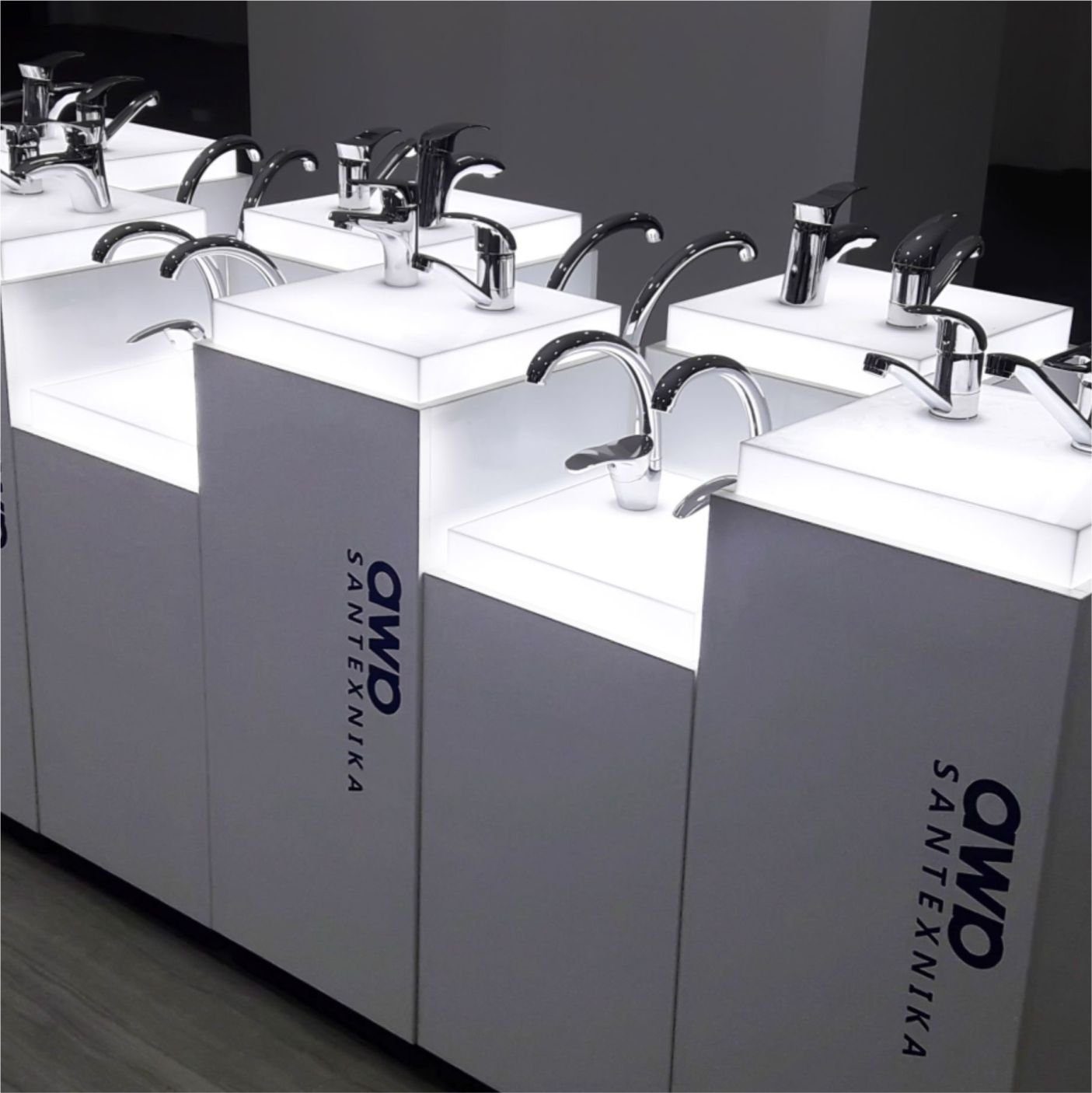 AWP showroom — demo area