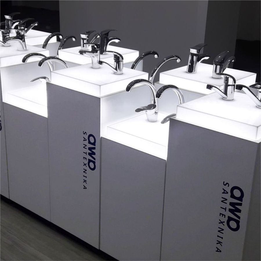 AWP showroom — demo area